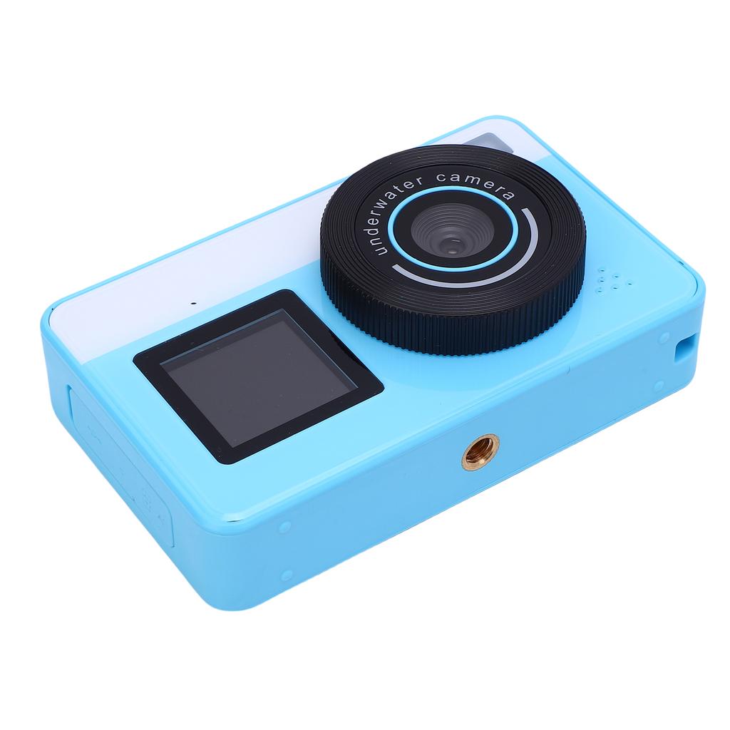 4K Digitalkamera 48MP 3 Meter IP68 Wasserdicht 18x Zoom Vlog-Kamera mit vorderem und hinterem Dual-Bildschirm für Jugendliche Anfänger