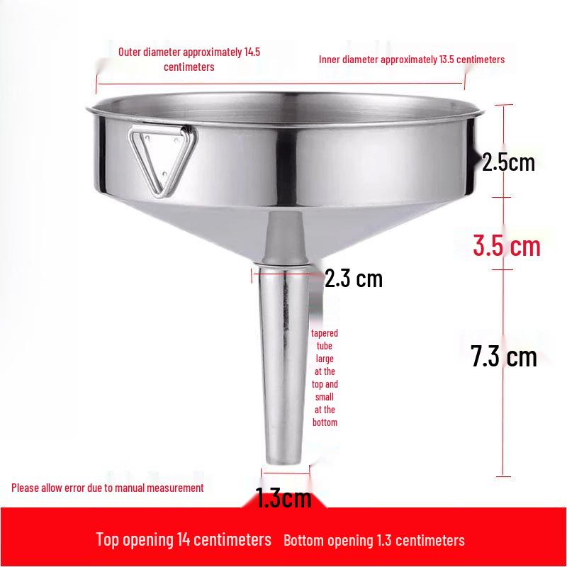 Thickened Stainless Steel Funnel with Filter Screen