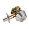 Dead Bolt Door Lock Round Knob Interior Exterior Stainless Steel Single Cylinder with Keys for