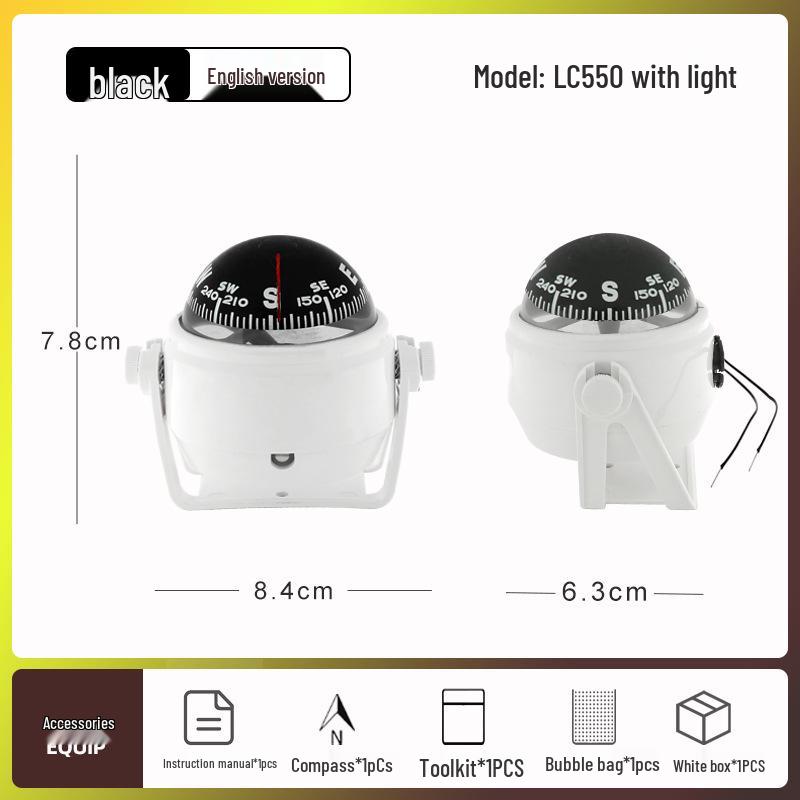 Car-Mounted Nautical Compass with Magnetic Declination Adjustment Available Now