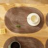 4Pcs/Set Braided Placematwashable Pp Heat Resistant Table Place Mat For Kitchen Xmas Dining Table Party Decor