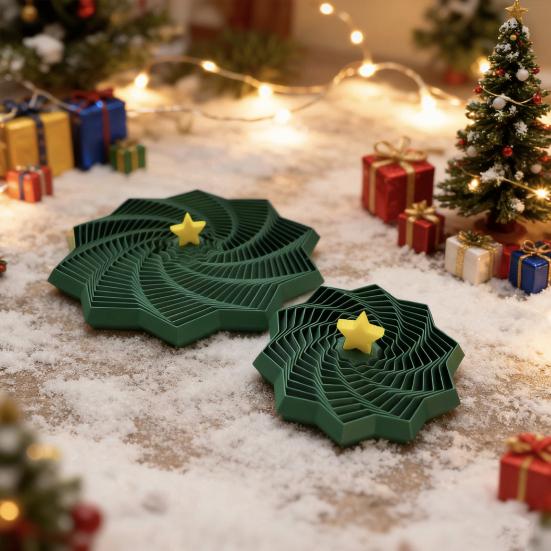 3D Printed Christmas Star Toy Stress Relief Retractable Tower Fidget Star with Handle Kids Teens Adults Travel Telescopic Xmas Tree Sensory Toy
