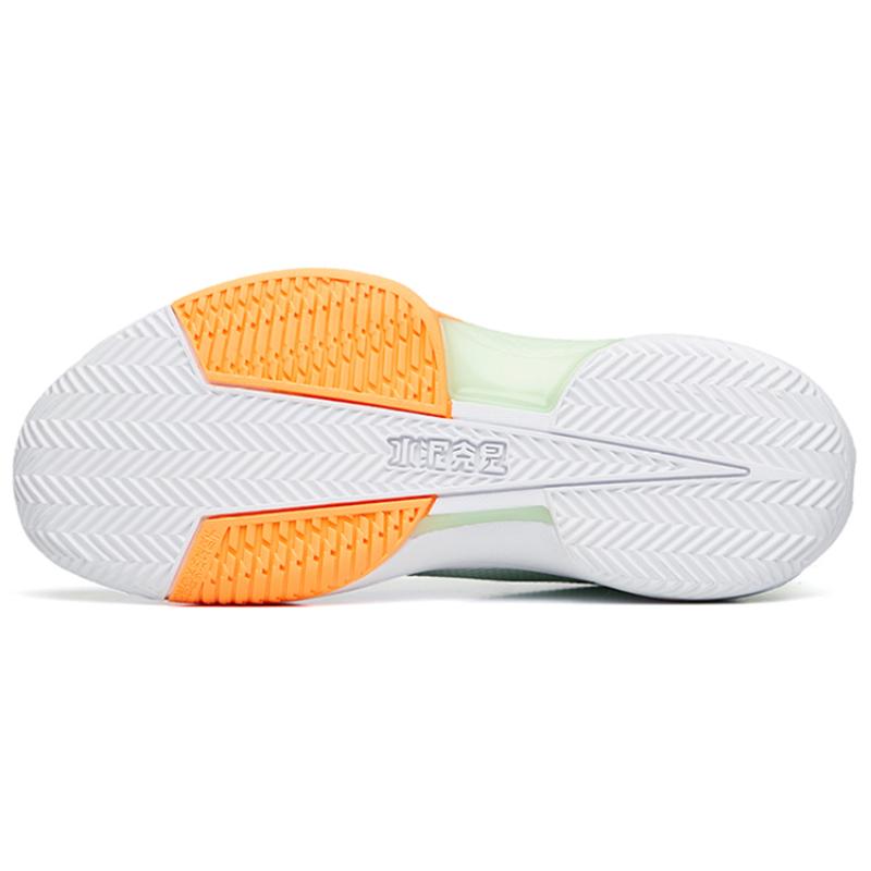 Anta Attack 4 Abrasion Resistant Rebound Mid-Top Performance Basketball Shoes Men's White Green Orange Sneakers 112231603-1