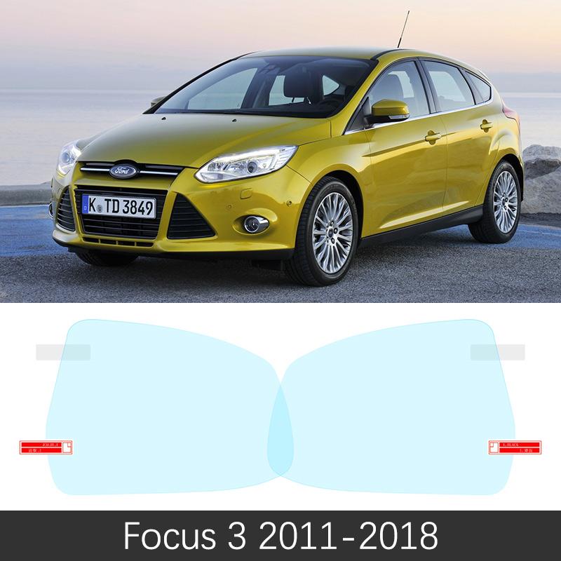 for Ford Focus 2 3 4 2004~ Full Cover Rearview Mirror Anti Fog Film Accessories MK2 MK3 MK4 ST 2008 2012 2014 2016 2018