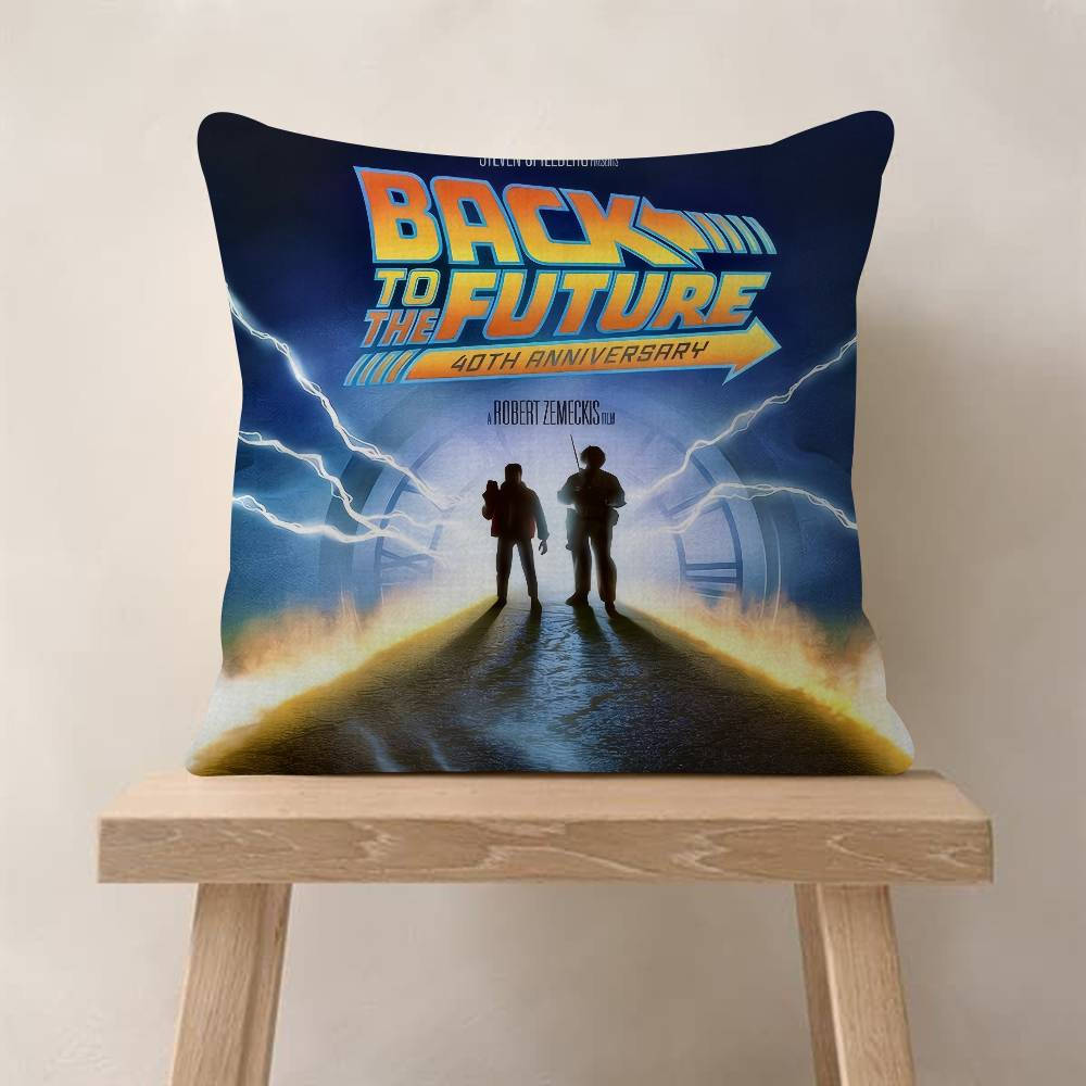 Movie bBack car To The Future Personalized Pillow Dust Cover Bedroom Kids Party Decoration Pillowcase Birthday Children Gift