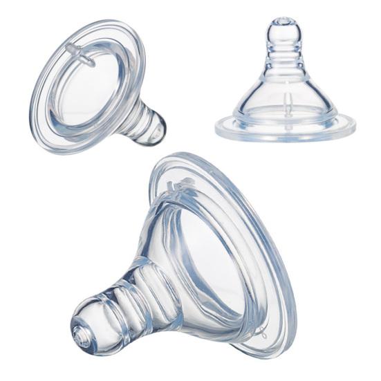 10 Stück Baby Silikon Weithals Natürlicher Sauger Schnuller Beruhigungssauger Fütterung