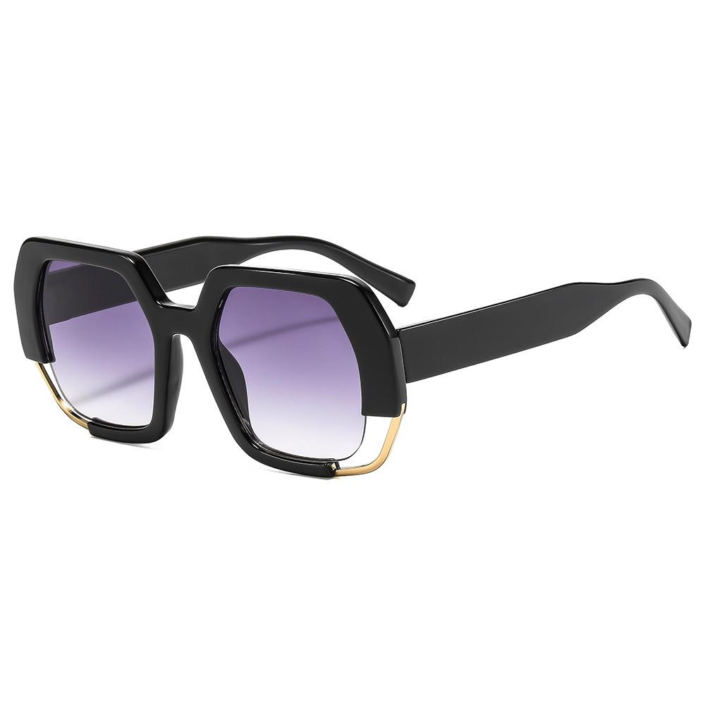 Women's sunglasses, men's and women's fashion square sunglasses, thick frame sunglasses