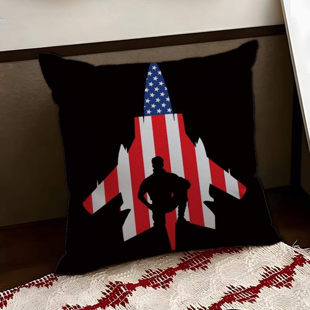 Classic Film TTop GunS Cushion Cover Reversible Soft Durable Pillow Cover Home Car MultiScene Use for Daily Comfort