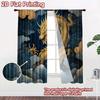 2D Flat Printing 2pcs Curtain Scene Curtains Golden Dragon In Clouds Digital Printed Polyester Drapes Festive Wall Decor Perfect