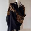 Vintage Leopard Print Scarf for Women Old Money Style Lightweight Summer Shawl Luxury Fashion Neck Scarf Gift