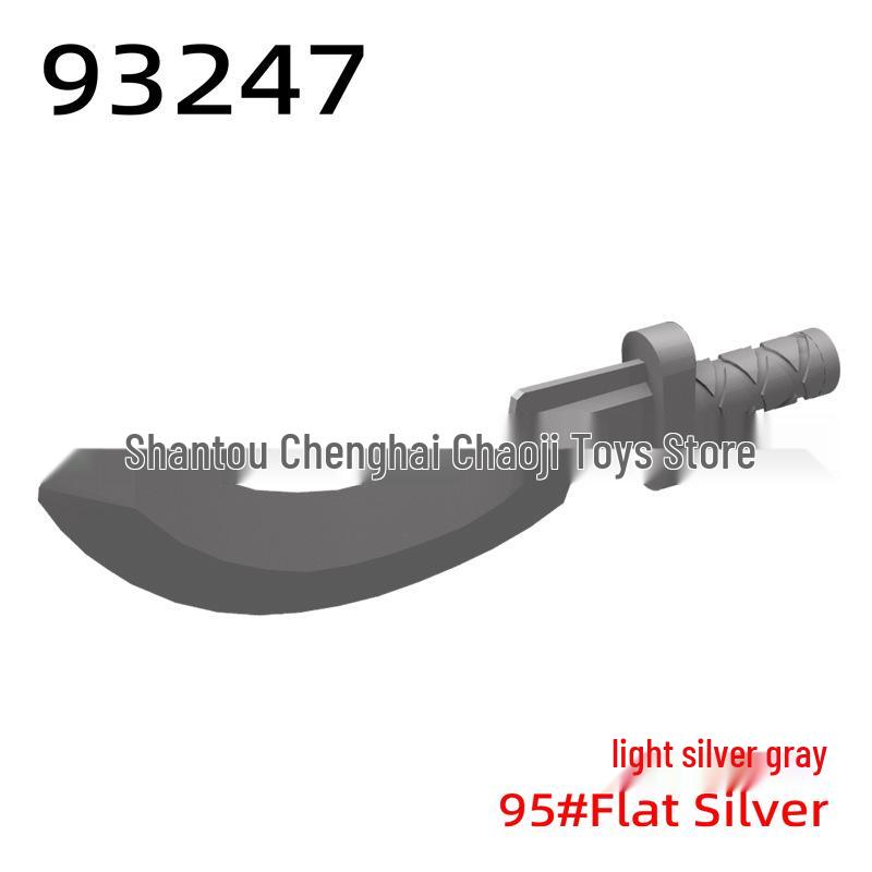 Tide Accumulation Small Building Blocks Compatible with 93247: Domestic Assembly Sickle Sword, Cross-Border Parts for Wu Minifigure.