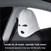 Funny Internet Celebrity Car Seat Headrest Cover Mask with Personality Hat for Special Car Decor.