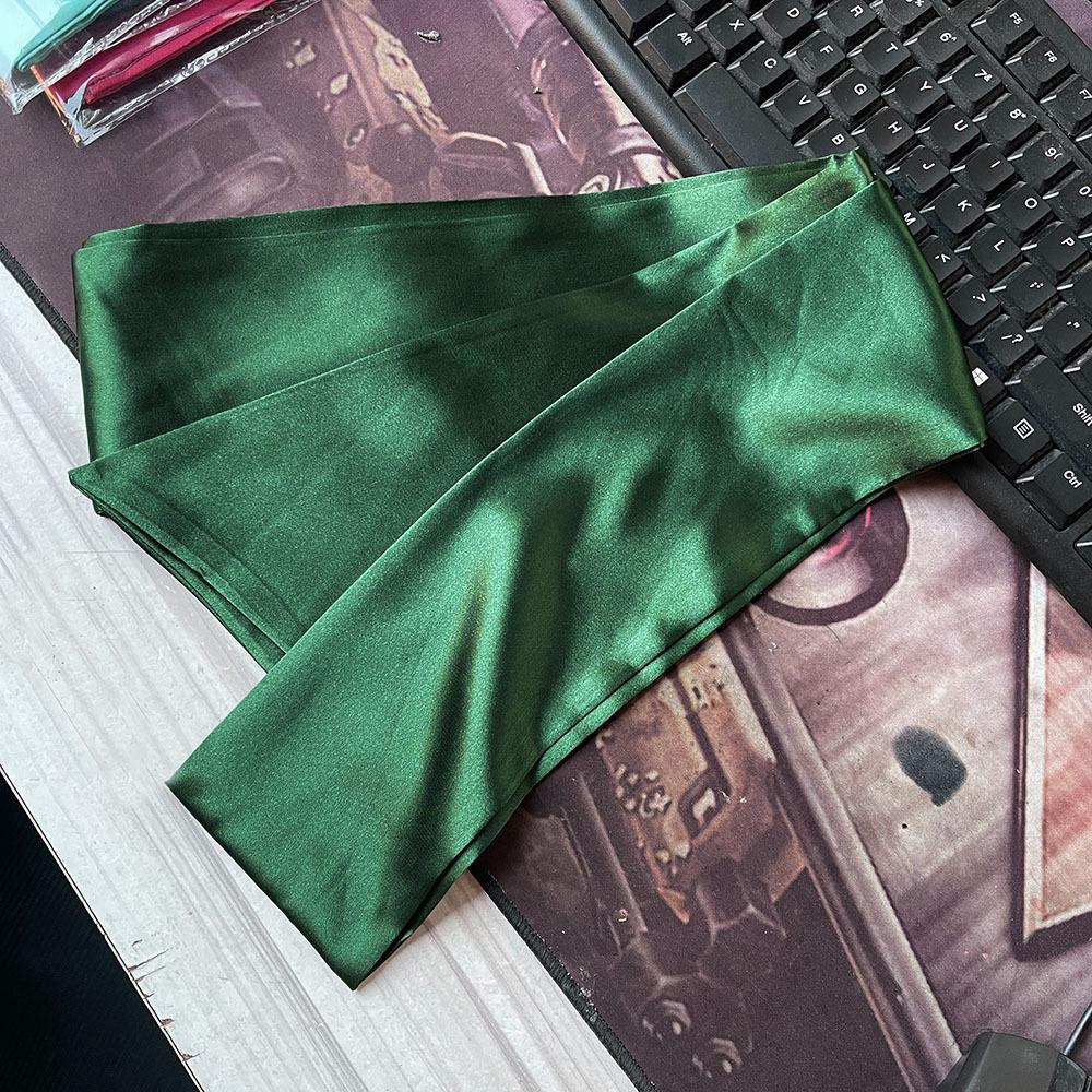 9.5x250cm Solid Satin Silk Scarf Neckerchief Long Wide Neck Scarves Hair Band Bag Ribbon Multi-Use Fashion Accessory Waist Belt
