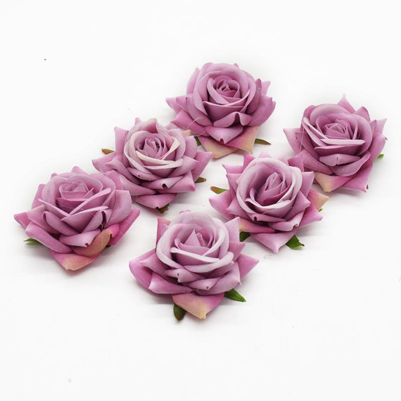 10 Pieces High Quality Flannel Roses Head Wedding Scrapbooking Home Decoration Bridal Accessories Clearance Artificial Flowers