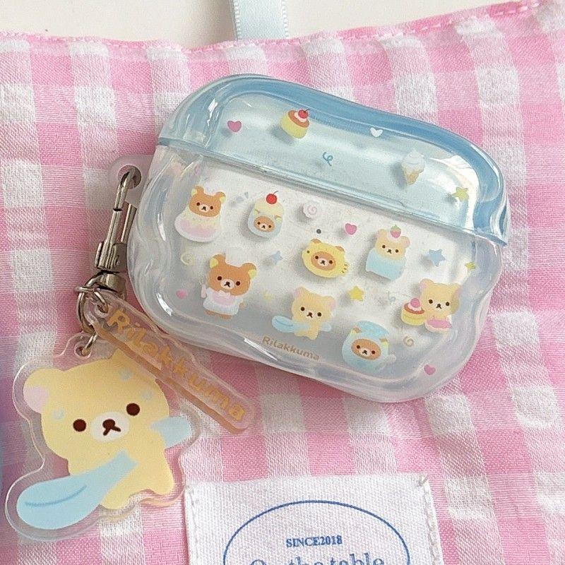 

Беспроводные Bluetooth-наушники AirPods Pro 2 третьего поколения Чехол 3-го поколения 4-го поколения 5-го поколения 5-го поколения Ударопрочный Жесткий чехол Японский C AirPods 1/2 generation [Chef pine bear] + pendant