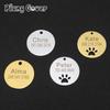 Benutzerdefinierter Name Runder Anhänger Lasergravur Namensschilder Halsband Zubehör Hundemarke Welpe Katze ID Benutzerdefiniert Personalisierte Anti-Verlust