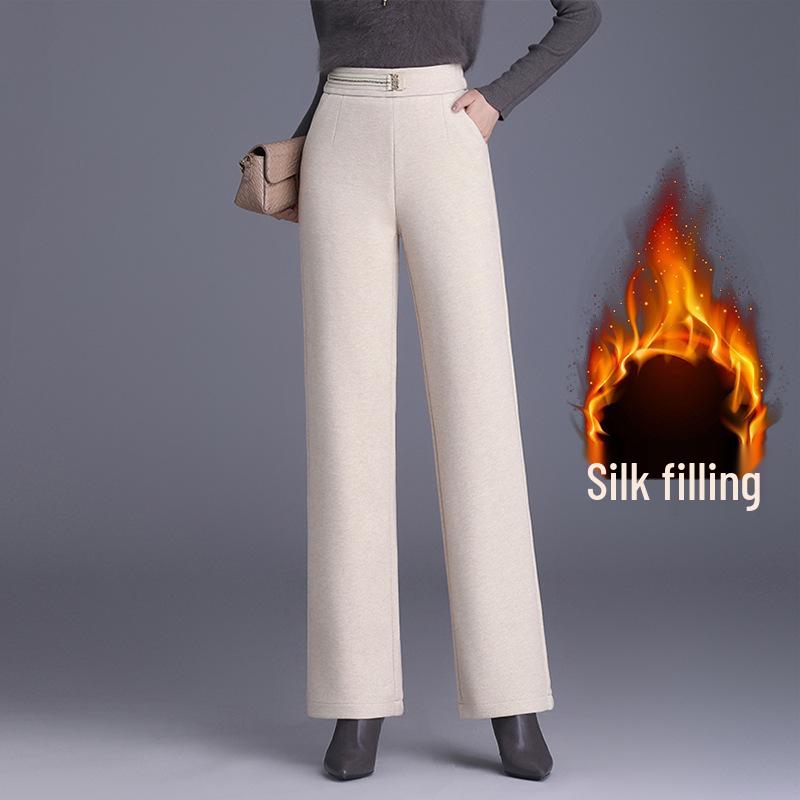 Woolen Wide-Leg Fleece-Lined Pants - Stylish Mom's Autumn/Winter 2026 Bestseller