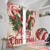 2pcs,2D plane printing Pattern Curtains Tropical Beach Santa Surf1 Versatile 100% Polyester (without rod) Versatile All Perfect