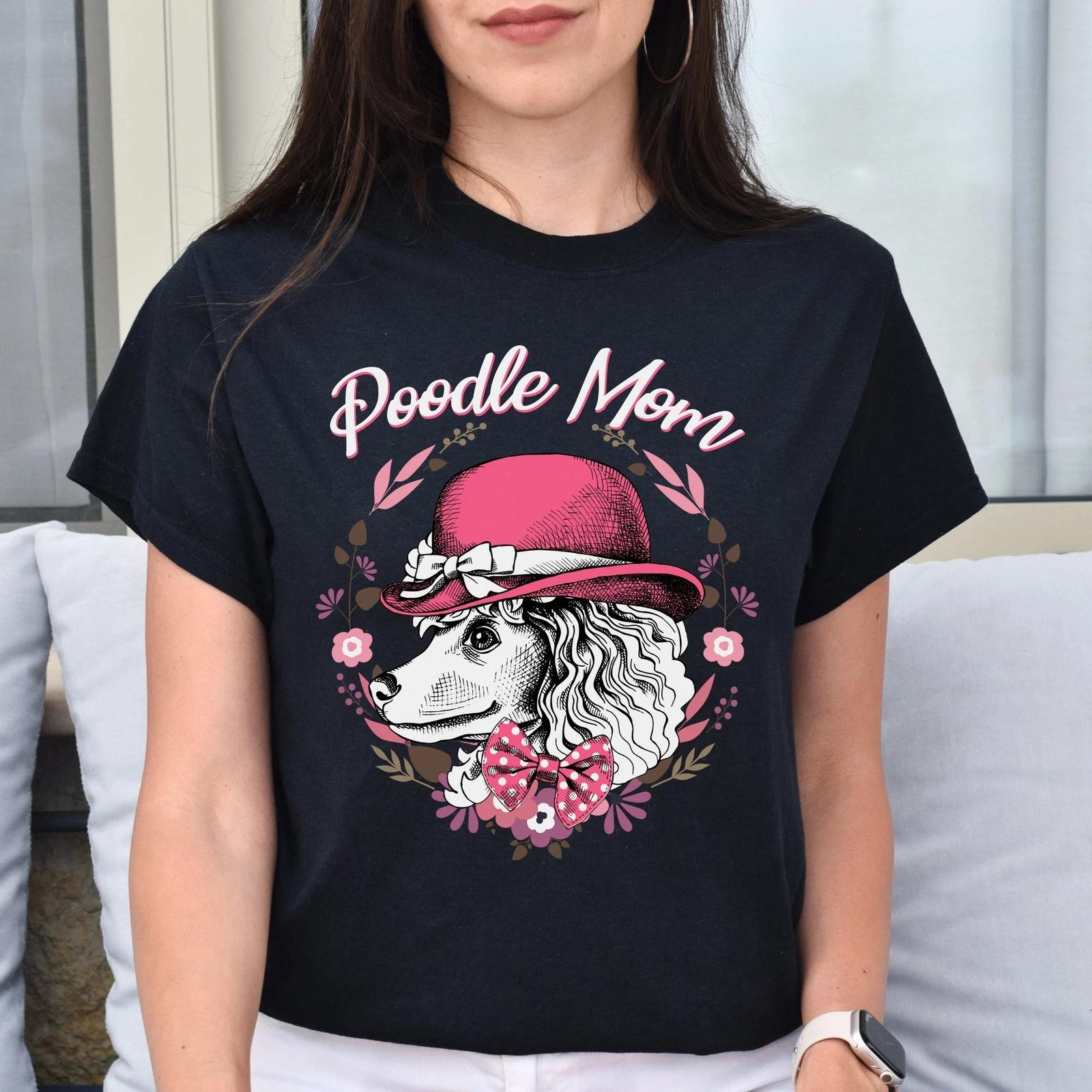 Poodle mom Unisex t-shirt gift poodle mama tee black navy dark heather 3XL