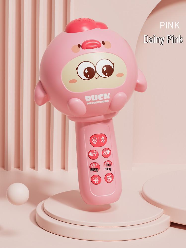 Children's Cartoon Duck Bluetooth Microphone: Singing & Karaoke Toy for Early Education
