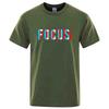 Summer Mens Tshirt High Quality 100 Cotton Loose Focus Print Men Top Casual Loose Oneck Men Short Sleeve Tshirt Male Tees