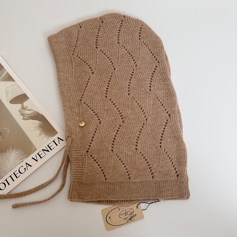 Women'S Winter Soft Beanie Hoodie Balaclava Hooded Scarf - Thermal Face Mask & Neck Gaiter, Stretchy Adjustable Drawstring Closure, Windproof