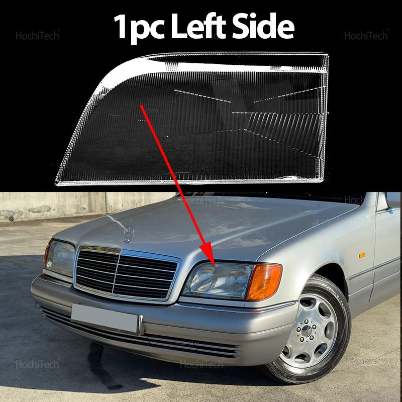 For Mercedes-Benz W140 C140 Facelift 1994-1998 Headlight Cover Car Headlamp Lens Glass Replacement Front Lamp Shade Auto Shell