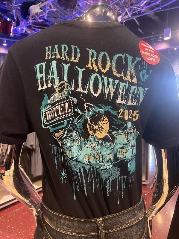 2025 Universal Studios Hard Rock Cafe Orlando Хэллоуин Отель Футболка Новая с биркой Унисекс Футболка XXXL