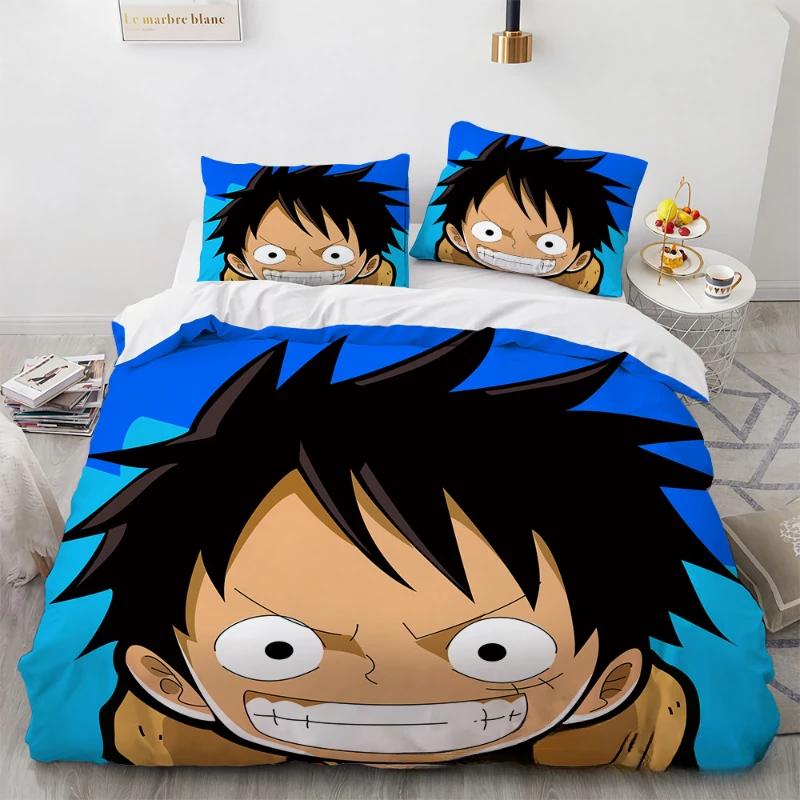 Anime One Piece Bedding Set Boys Girls Bedroom Decor Twin Full Queen King Size Cosplay Duvet Cover Pillowcases Gifts