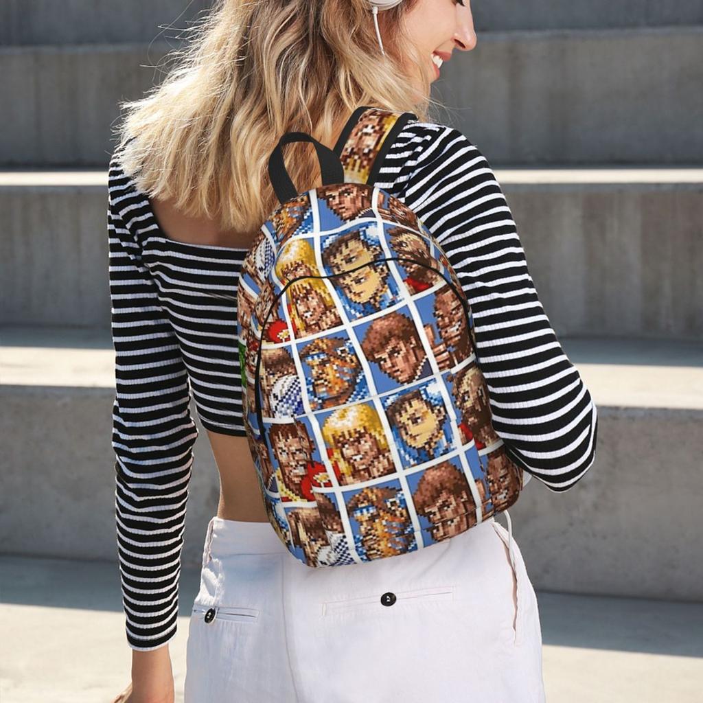 Defeated Portraits Super Street Fighter Backpack Daypack Large Capacity Children BookBag School Bag Shoulder Bags for Men Women
