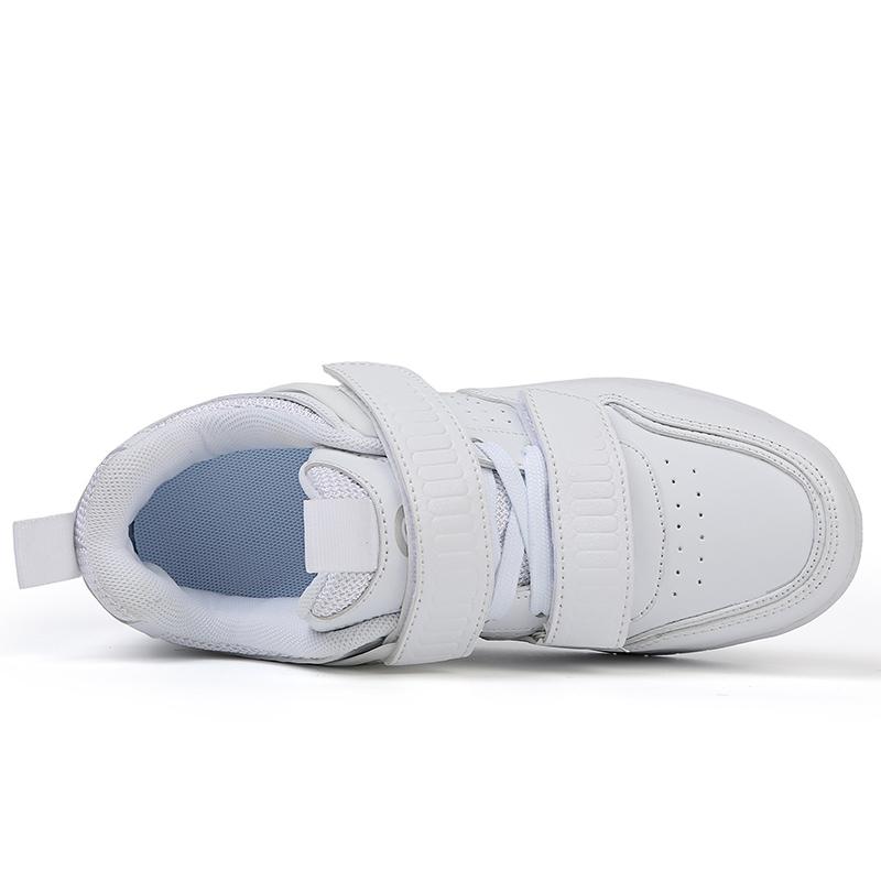 Fashion Girls Boys Roller Skates Children Sneakers With Two Wheels Thick-soled Skateboard Shoes Kids Non-slip Chunky Shoes White