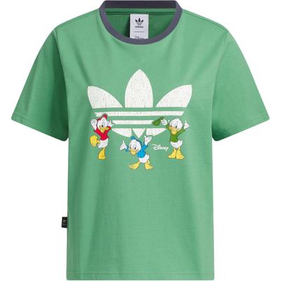 Damski T-shirt Sportowy z Nadrukiem Disney Krótki Rękaw Zielony JP1427