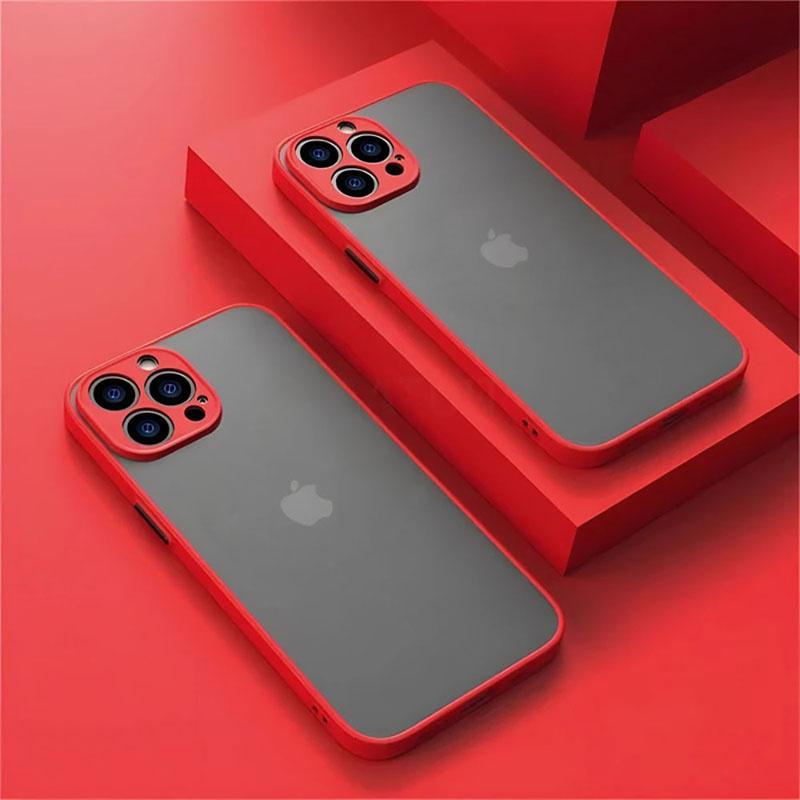 Shockproof Armor Phone Case For iPhone 16 15 14 13 12 11 Pro Max Mini XR XS 16 Plus Mini 16e Luxury Silicone Bumper Matte Cover