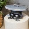 3D Printed Raccoon Toilet Paper Holder - Playful Bathroom Decor with Lid, Ideal Gift for Humor Lovers, Freestanding Design, Raccoon Bathroom Decor