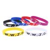 1 Pezzo Braccialetti in Gomma WWJD Colorati What Would Jesus Do Braccialetti in Silicone Per Uomini Donne Bomboniere Festa Cristiana Gesù WWJD