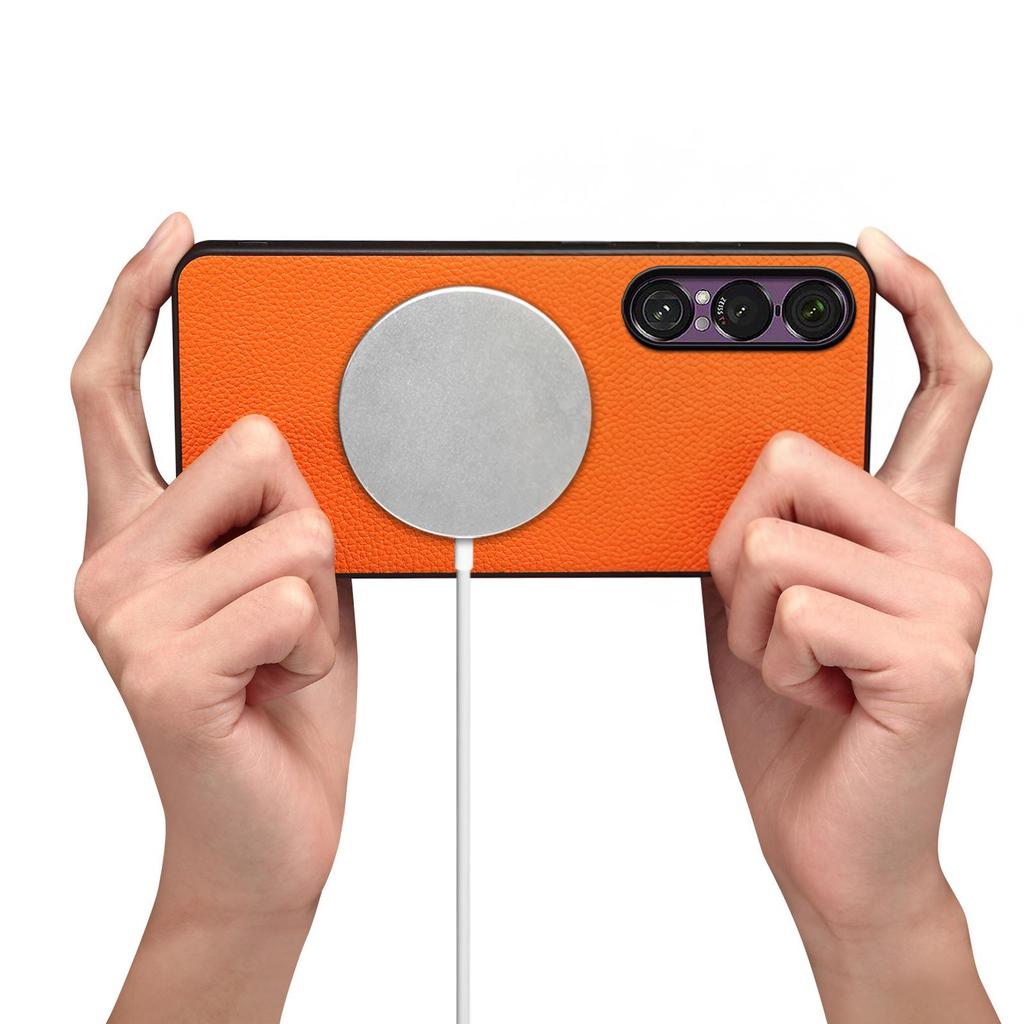Sony Xperia 1 VII Magnetic 2-in-1 Lychee Pattern Leather Case with Card Slots.