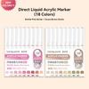 207Colors LANGUO Direct Liquid Acrylic Markers Soft Brush Paint Pen for Manga Graffiti Painting Rock Stone School Art Supplies
