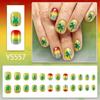 St. Patrick's Day Rainbow Clover Pattern Wearable Nails - 24 Piece Set
