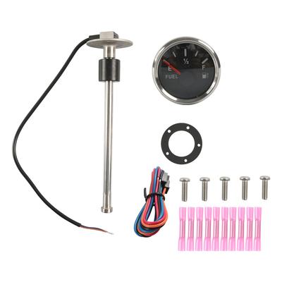 52mm Fuel Gauge Meter & 200mm Fuel Water Level Sensor Kit For Boat Car Truck RV