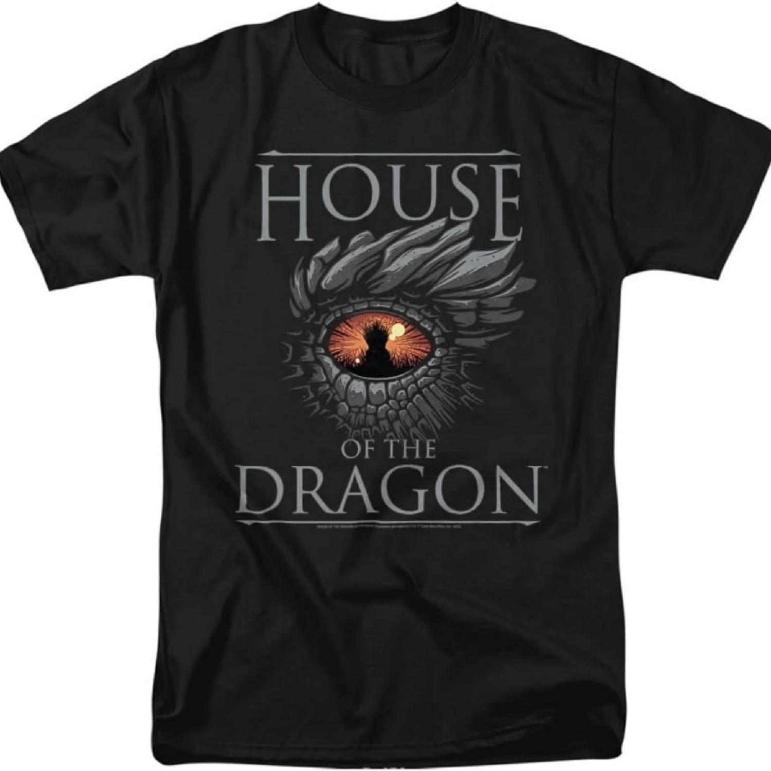 Игра Престолов Дом Дракона Глаз Унисекс Взрослая Футболка Черная S чёрный
