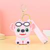 Creative Stitch Cartoon Silicone Keychain: Children's Earphone Storage Wallet & Pendant