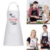 Couple Apron Set Polyester Kitchen Cooking Apparel Adjustable Ties MR & Mrs Design Black Matching Outfit Protection