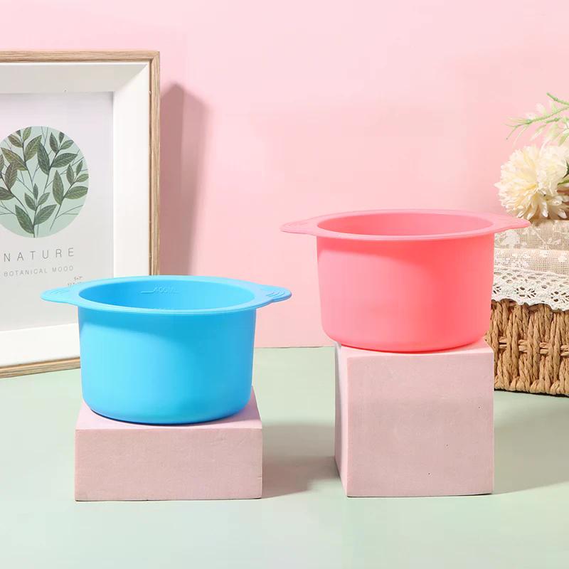 Wax Warmer Heat-resisting Replacement Silicone Bowls Hair Removal Wax  With Stirring Stick Non-Stick Pan Hair Removal Beauty