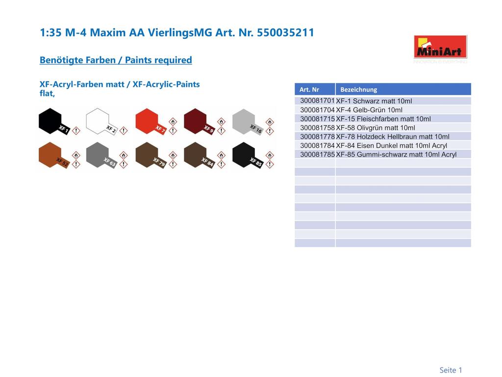 Miniart 1/35 Scale Soviet M-4 Quad Maxim AA Machine Gun Plastic Model Kit MA35211
