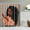 Abstract African Shower Curtain Prints Fabric Polyester Curtains For Bathroom Waterproof Bath Curtain Hooks Decoration