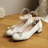 Shoes Shoes High Heels Horse Dress Cheongsam Hanfu Mary Jane Women's Shoes Green High Heels
