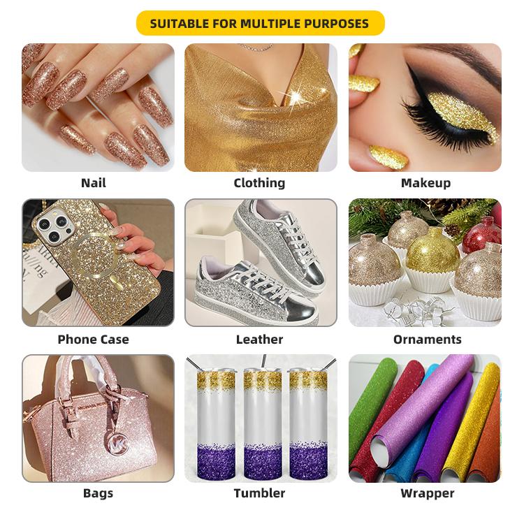 1/128 Fine Bulk Metallic Colors Glitter Powder for Nail Art Tumblers Resin Candle