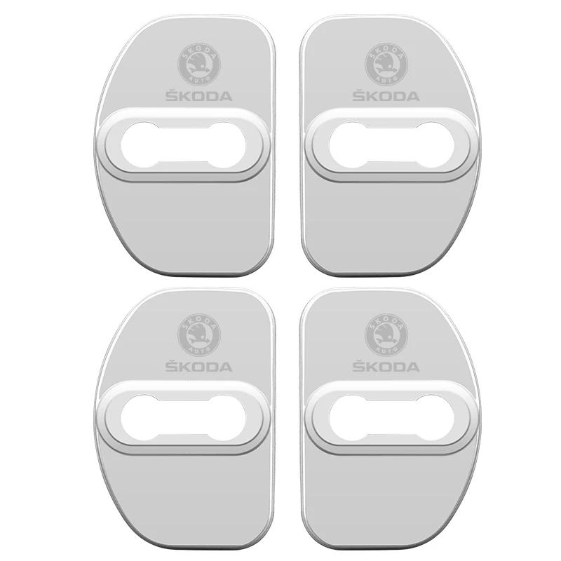 

2025 Hot Car Accessories Auto Door Lock Covers Case For Skoda Octavia KAMIQ KODIAQ SUPERB RAPID KAROQ FABIA YETI Auto Decorate S