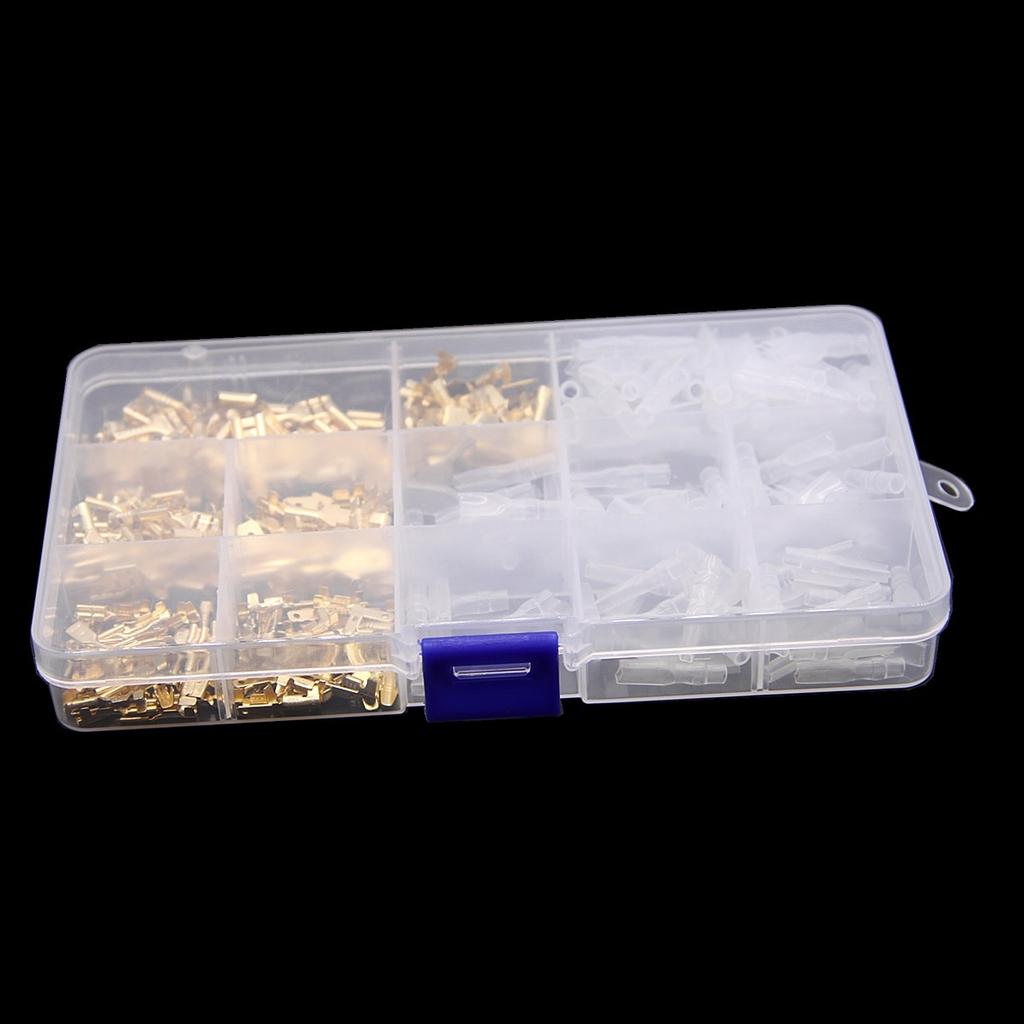 270PCS Insulated Male Female Wire Connector 2.8/4.8/6.3mm Electrical Wire Crimp Terminals Spade Connectors