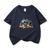 Kids Cotton T Shirt Trendy Watercolor Offroad Car Print Crew Neck Short Sleeve Tee Casual Boys Girls Summer Tops